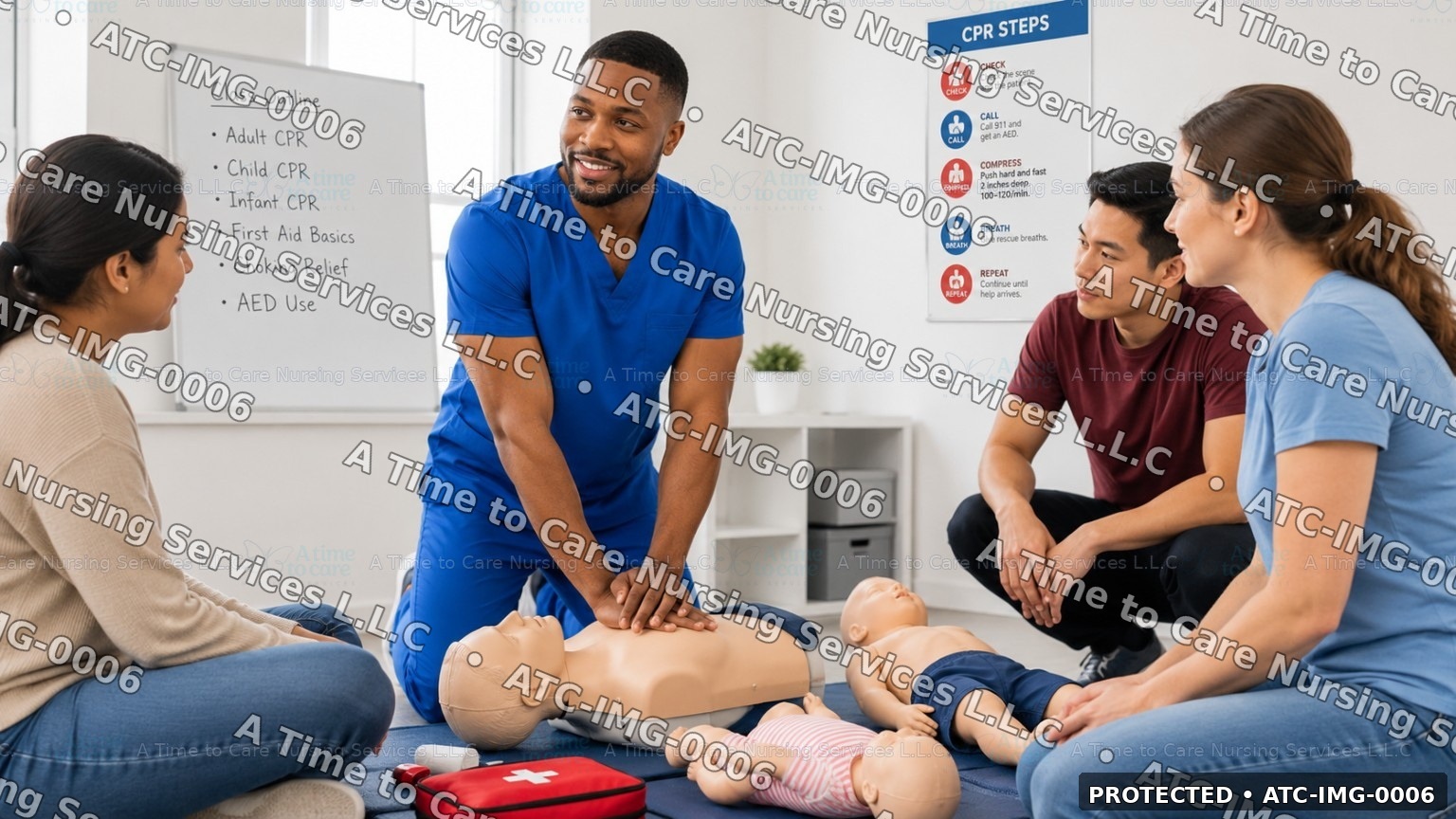 Hands-on CPR and first aid training class