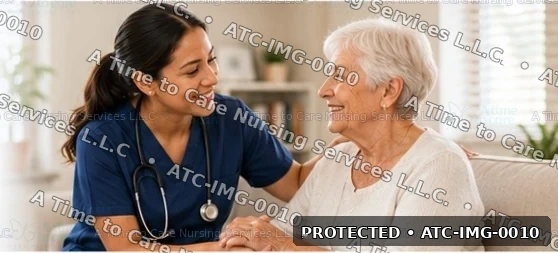 Healthcare professional supporting an older adult